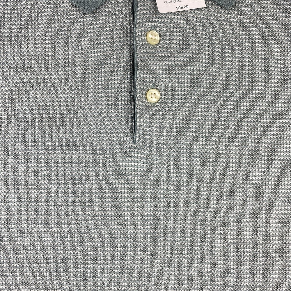 J Crew Shirt Mens XXL Green Basketweave Knit Sweater Polo Short Sleeve NEW - Picture 6 of 11